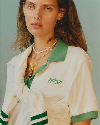 Prince Sporty Terry Polo - White/Kelly