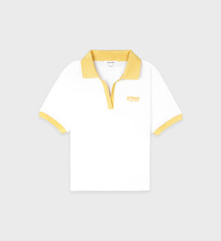Prince Sporty Terry Polo - White/Yellow