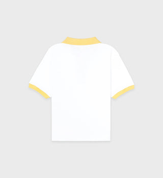 Prince Sporty Terry Polo - White/Yellow