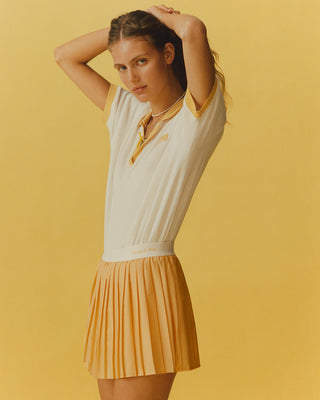 Prince Sporty Terry Polo - White/Yellow