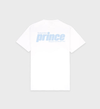 Prince Sporty T-Shirt - White/Bel Air Blue