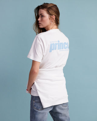 Prince Sporty T-Shirt - White/Bel Air Blue