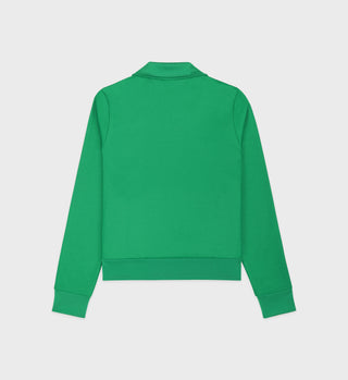 Quarter Zip Track Jacket - Jolly Green/Cream