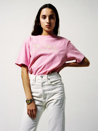 Be Nice T Shirt - Bubble Gum