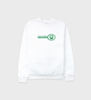 Racquet Crewneck - White