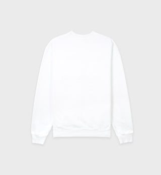Racquet Crewneck - White