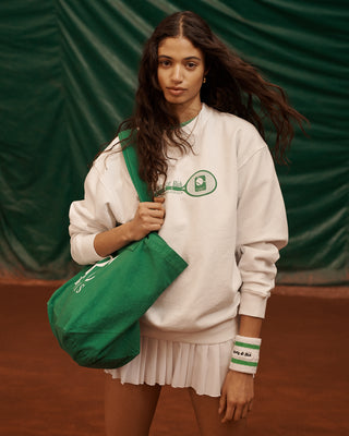 Racquet Crewneck - White