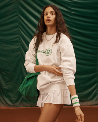 Racquet Crewneck - White