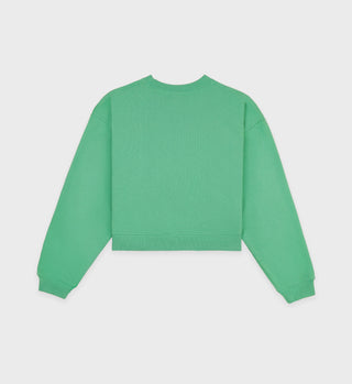 Regal Cropped Crewneck - Kelly