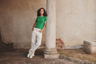 Ringer Tee - Jolly Green/Cream