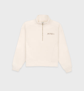 Rizolli Quarter Zip - Cream/Chocolate