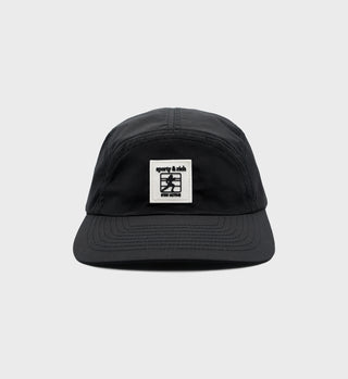 5 Panel Nylon Runner Hat - Black