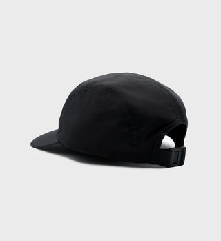5 Panel Nylon Runner Hat - Black