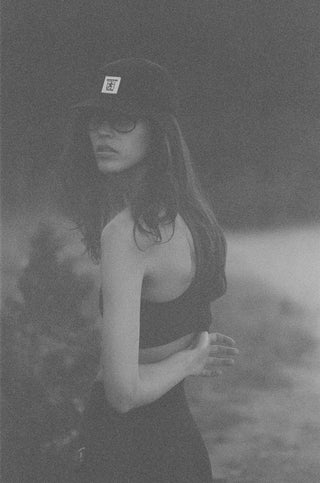 5 Panel Nylon Runner Hat - Black