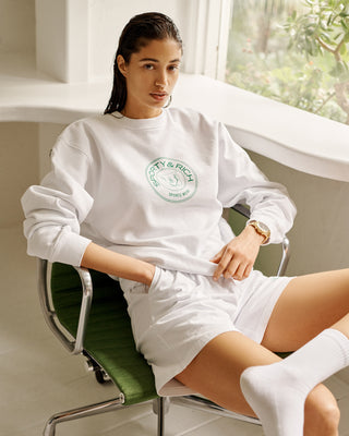 Script Logo Gym Short - White