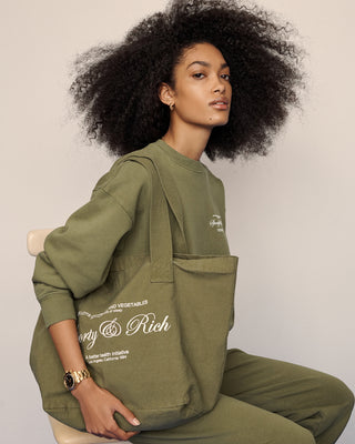 Script Logo Crewneck - Olive