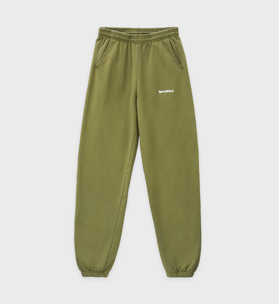 Serif Logo Sweatpants - Olive