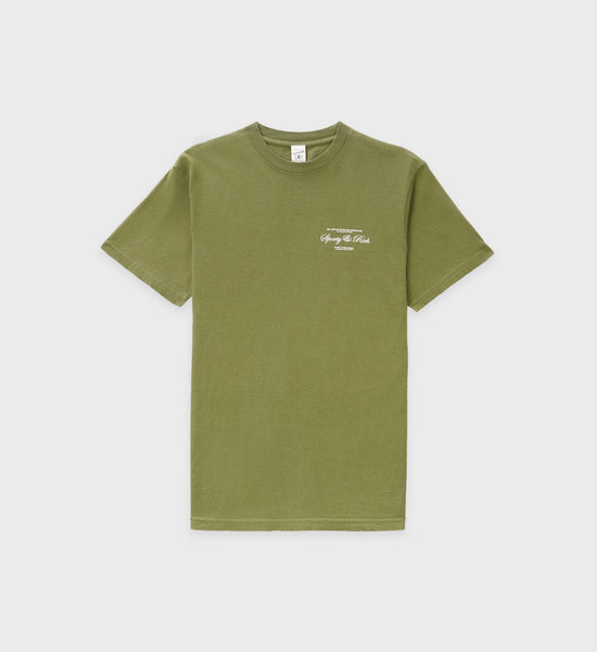 Script Logo T-Shirt - Olive