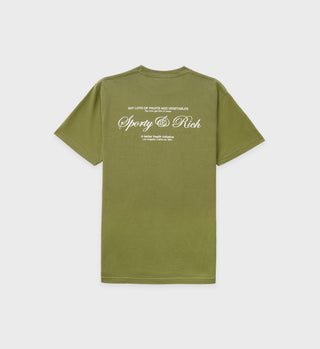 Script Logo T-Shirt - Olive
