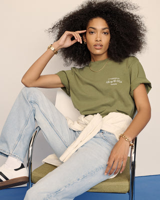 Script Logo T-Shirt - Olive