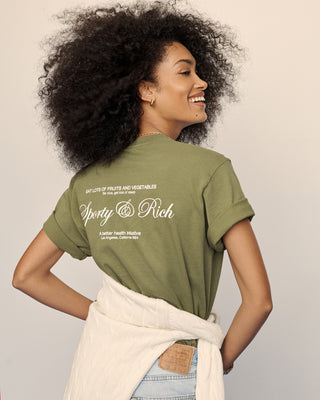 Script Logo T-Shirt - Olive