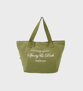 Script Logo Tote Bag - Olive