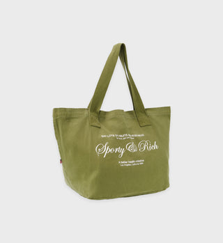 Script Logo Tote Bag - Olive
