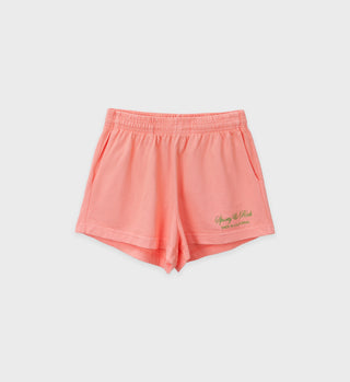 Script Logo Disco Short - Salmon