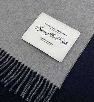 Script Logo Scarf - Navy/Light Grey