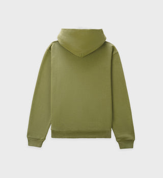 Serif Logo Hoodie - Olive