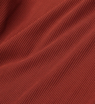 Serif Logo Ribbed Biker Short - Maroon/White