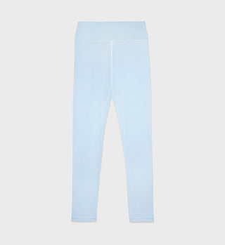 Serif Logo Ribbed Legging - Baby Blue/White