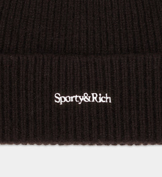 Serif Logo Beanie - Chocolate