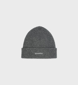 Serif Logo Beanie - Dark Heather Gray