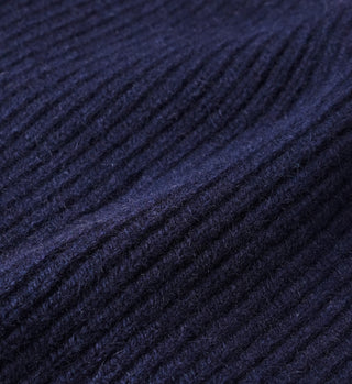 Serif Logo Beanie - Navy