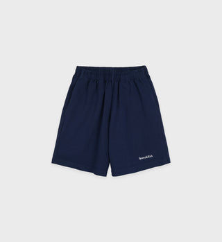 Serif Logo Gym Short - Navy