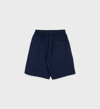Serif Logo Gym Short - Navy