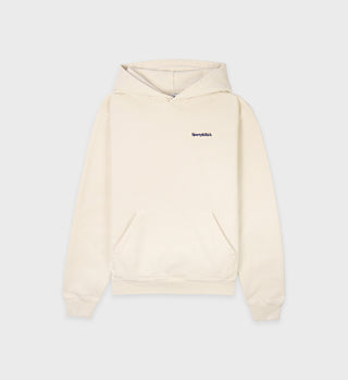 Serif Logo Hoodie - Cream