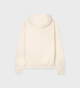 Serif Logo Hoodie - Cream