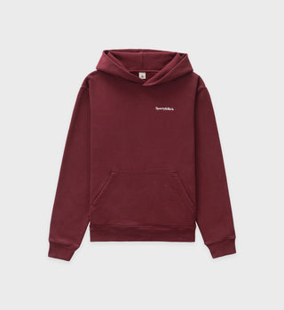 Serif Logo Hoodie - Merlot