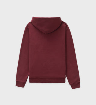 Serif Logo Hoodie - Merlot