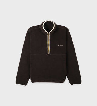 Eileen Quarter Zip - Dark Brown