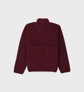 Serif Logo Polar Quarter Zip - Merlot