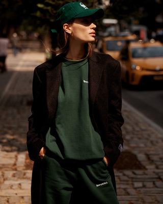 Serif Logo Sweatpant - Forest
