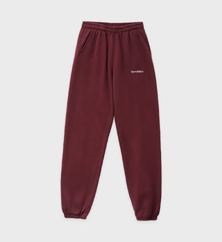 Serif Logo Sweatpant - Merlot