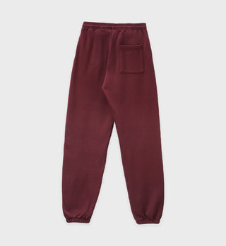 Serif Logo Sweatpant - Merlot