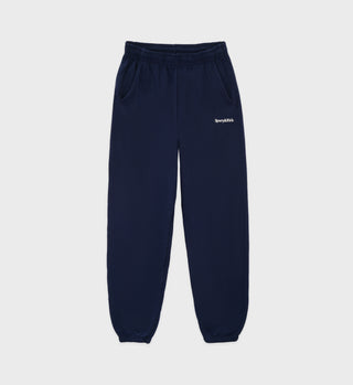Serif Logo Sweatpant - Navy/Cream