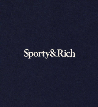 Serif Logo Sweatpant - Navy/Cream