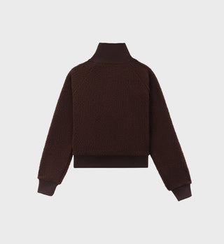 Sherpa Quarter Zip - Chocolate/Cream