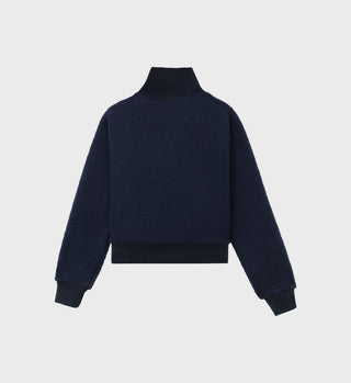 Sherpa Quarter Zip - Navy/Cream